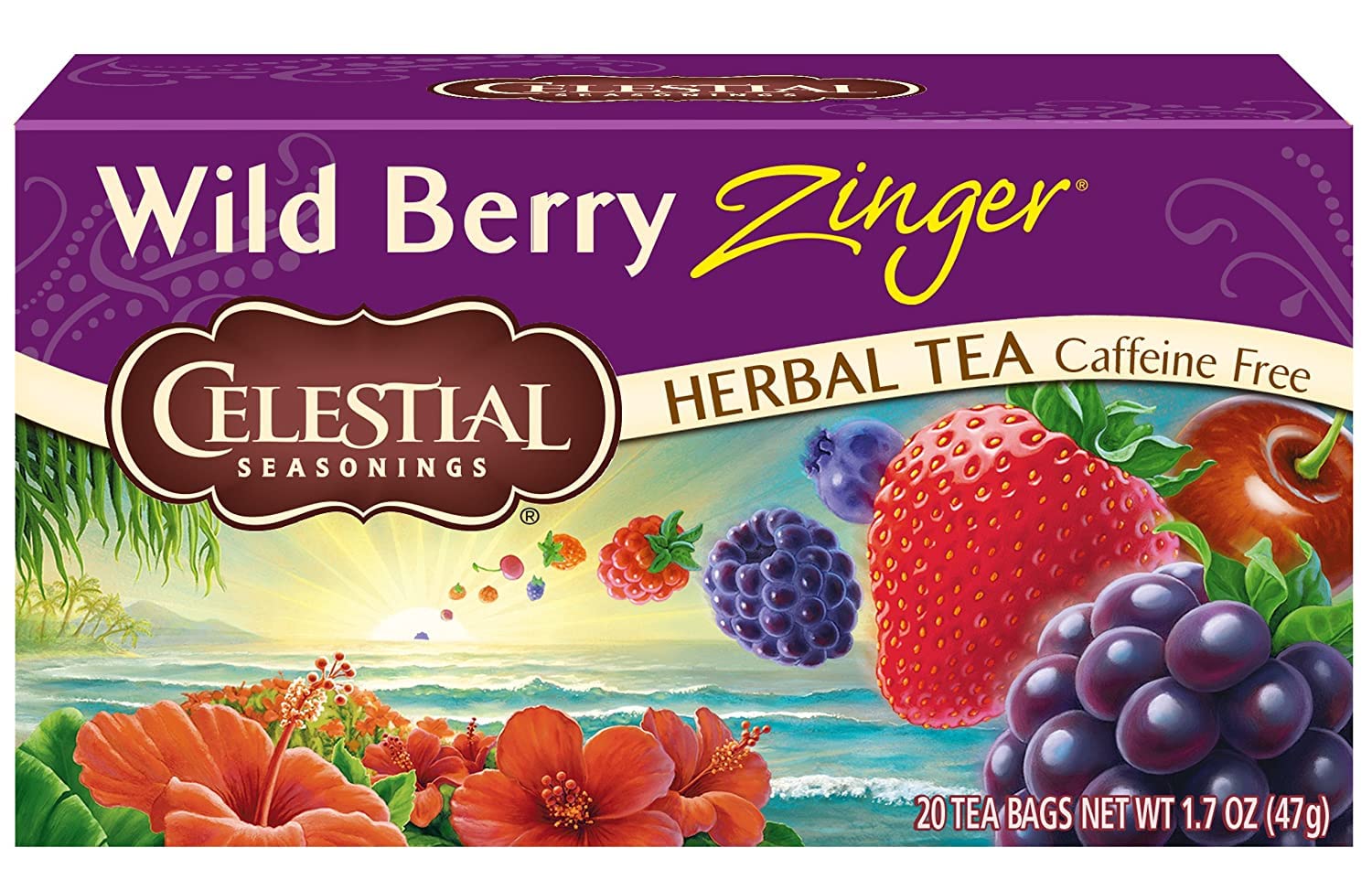Product image of Celestial Seasonings Herbal Tea Wild Berry Zinger 1.7 oz 20 ct 1.7 oz Pack of 3